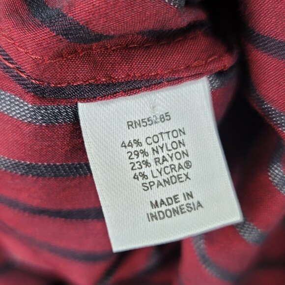 Express Design Studio Long Sleeve Stripes V- Shirt - Picture 7 of 8